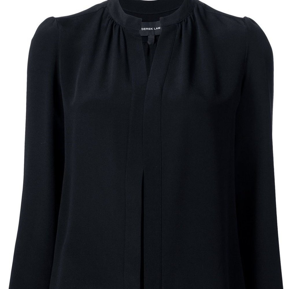 Black Kara silk blouse from Derek Lam